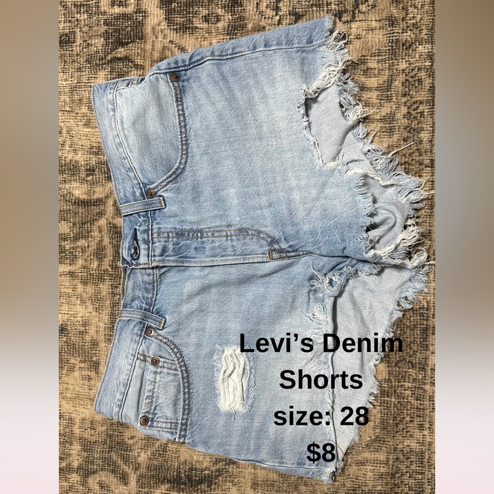 Levi's Light Blue Jean Shorts